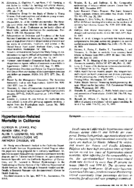 Hypertensionrelated mortality in California