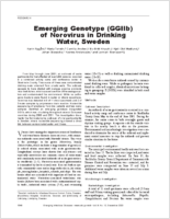 Emerging Genotype GGIIb of Norovirus in Drinking Water Sweden