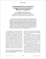 Accommodating error analysis in comparison and clustering of molecular fingerprints