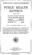 Public Health Reports  v 50 no 34  cover