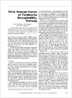 First Human Cases of Tickborne Encephalitis Norway