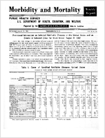 Morbidity and Mortality Weekly Report For release August 12 1960 Vol 9 No 31