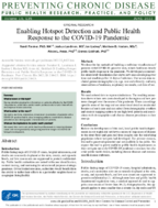 Enabling Hotspot Detection and Public Health Response to the COVID19 Pandemic