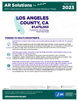 CDCs Investments to Combat Antibiotic Resistance Threats Los Angeles County CA Fiscal Year 2023