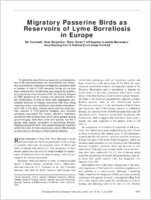 Migratory Passerine Birds as Reservoirs of Lyme Borreliosis in Europe