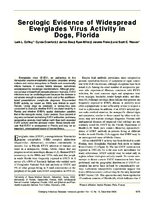 Serologic Evidence of Widespread Everglades Virus Activity in Dogs Florida