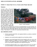 Farmer Run Over by a Tractor andor Manure Spreader