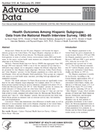 Health Outcomes Among Hispanic Subgroups Data From the National Health Interview Survey 199295