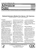 National Ambulatory Medical Care Survey 1991 Summary