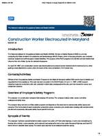 Construction Worker Electrocuted in Maryland FACE 8744