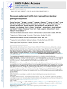Finescale Patterns of SARSCoV2 Spread From Identical Pathogen Sequences