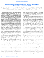 Nonfatal Injuries 1 Week After Hurricane Sandy  New York City Metropolitan Area October 2012