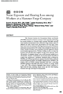 Noise Exposure and Hearing Loss Among Workers at a Hammer Forge Company