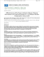 Effectiveness of the Pasos Adelante Chronic Disease Prevention and Control Program in a USMexico Border Community 20052008