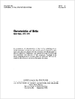 Characteristics of Births United States 19731975