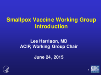 Smallpox Vaccine working group