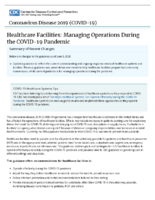 Healthcare Facilities Managing Operations During the COVID19 Pandemic June 11 2020