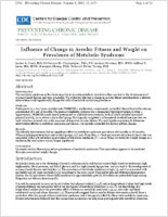 Influence of Change in Aerobic Fitness and Weight on Prevalence of Metabolic Syndrome