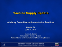 Vaccine supply update