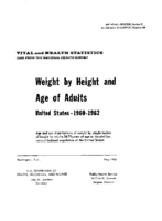 Weight by height and age of adults United States19601962