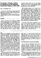 Knowledge attitudes beliefs and behaviors of the business community relative to HIVAIDS