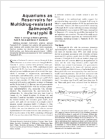 Aquariums as Reservoirs for Multidrugresistant Salmonella Paratyphi B