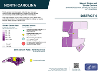 NC Congressional District 06 Stroke and Stroke Centers Map 119th Congress