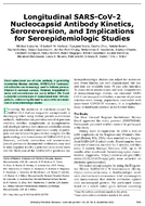 Longitudinal SARSCoV2 Nucleocapsid Antibody Kinetics Seroreversion and Implications for Seroepidemiologic Studies