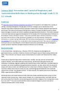 Science Brief Prevention and Control of Respiratory and Gastrointestinal Infections in Kindergarten through Grade 12 K12 Schools
