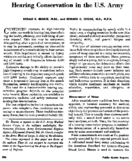 Hearing Conservation In The Us Army