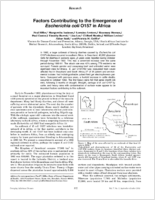 Factors contributing to the emergence of Escherichia coli O157 in Africa