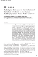 Audiological Tests Used in the Evaluation of the Effects of Solvents on the Human Auditory System A Mixed Methods Review