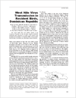 West Nile Virus Transmission in Resident Birds Dominican Republic