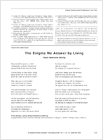 The Enigma We Answer by Living