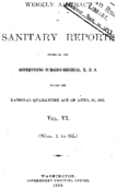 Weekly Abstract of Sanitary Reports  v VI nos 1 to 52  cover