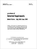Prevalence of Selected Impairments United States July 1963June 1965