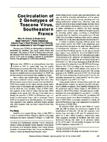 Cocirculation of 2 Genotypes of Toscana Virus Southeastern France