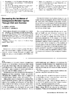 Decreasing the incidence of osteoporosisrelated injuries through diet and exercise
