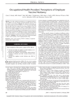 Occupational Health Providers Perceptions of Employee Vaccine Hesitancy