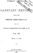 Weekly abstract of sanitary reports  vol VII nos 1 to 53  cover