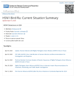 H5N1 bird flu  current situation summary