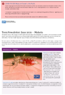 Teen newsletter June 2021  Malaria