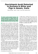 Fasciolopsis buski Detected in Humans in Bihar and Pigs in Assam India