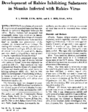Development of rabies inhibiting substance in skunks infected with rabies virus