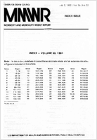 Morbidity and Mortality Weekly Report Vol 30 No 53 July 2 1982 Index Issue