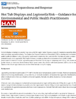 Hot Tub Displays and Legionella RiskGuidance for Environmental and Public Health Practitioners November 15 2019 1430 ET 230 PM ET