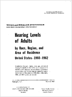 Hearing levels of adults by race region and area of residence United States 19601962