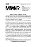MMWR Morbidity and Mortality Weekly Report Vol 47 No 34 September 4 1998