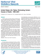 United States Life Tables Eliminating Certain Causes of Death 19992001
