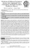 Predictors of Influenza Vaccination Among Latino Immigrant Swine Farmworkers and Their Household Members in Missouri